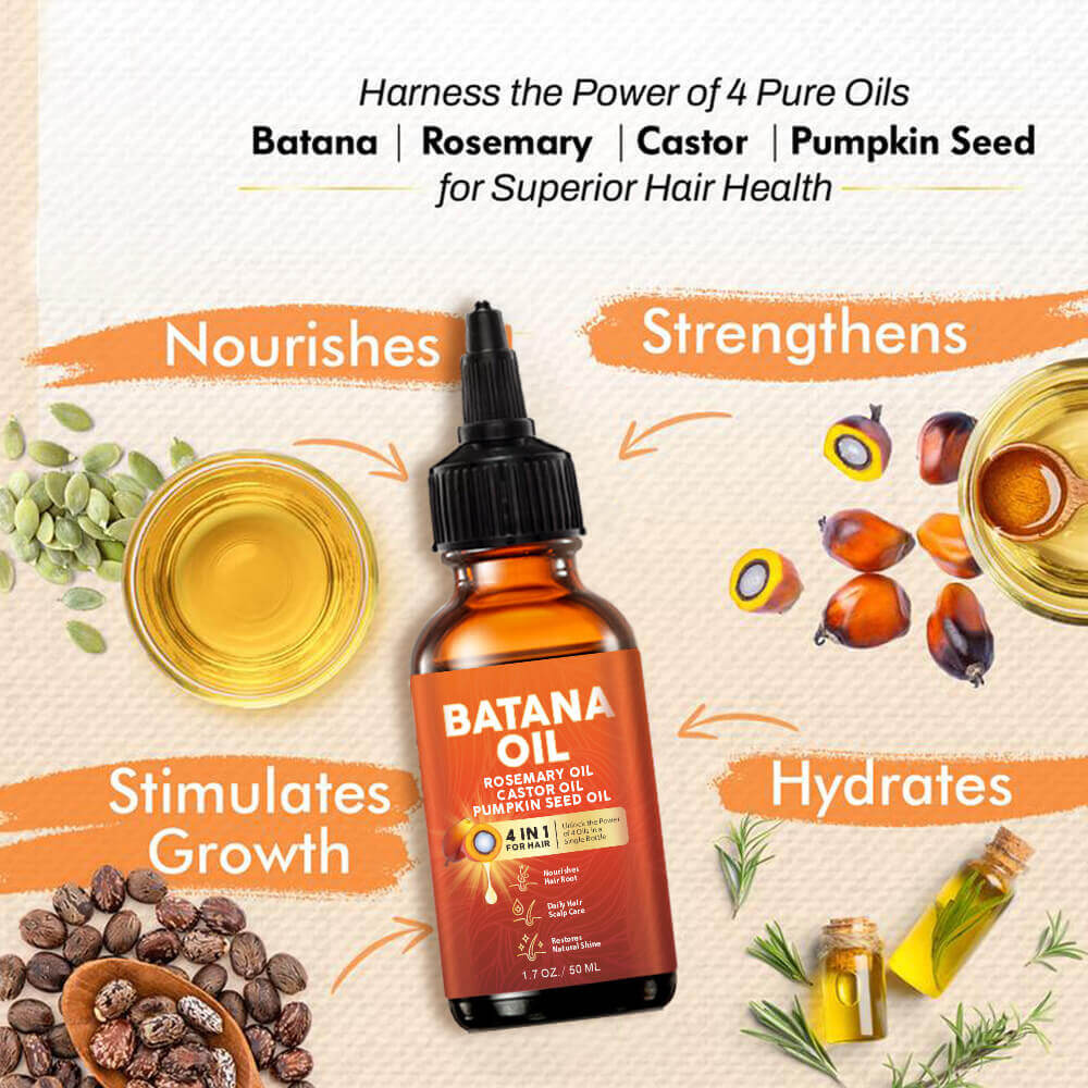 Miracle 4in1 Batana Hair Growth Oil - Real Care, Safe Ingredients, Pure Results.